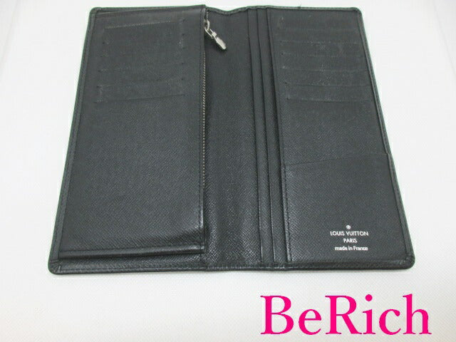 ルイ ヴィトン LOUIS VUITTON メンズ 長財布 タイガ ポルト フォイユ ブラザ M32572 ノワール ブラック 黒 LV ロゴ 二つ折り財布 ロング ウォレット 【中古】【送料無料】 bs3053