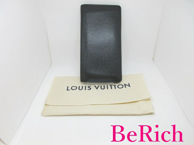 ルイ ヴィトン LOUIS VUITTON メンズ 長財布 タイガ ポルト フォイユ ブラザ M32572 ノワール ブラック 黒 LV ロゴ 二つ折り財布 ロング ウォレット 【中古】【送料無料】 bs3053