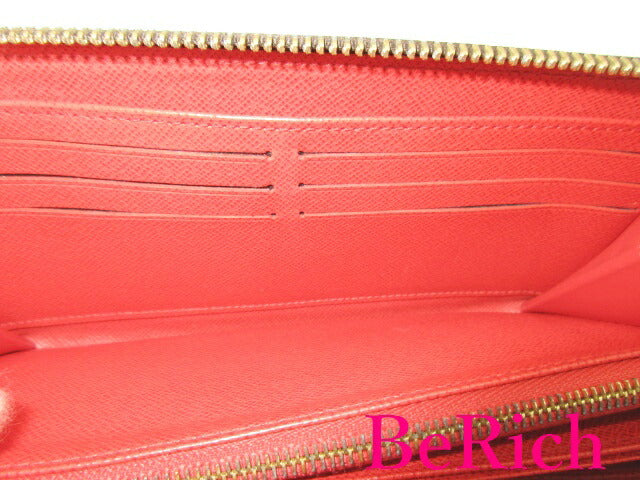 ルイ ヴィトン LOUIS VUITTON モノグラム ジッピー ウォレット M41896 コクリコ 赤 LV ロゴ ラウンドファスナー 長財布 二つ折り財布 ロング 【中古】【送料無料】 bs3083