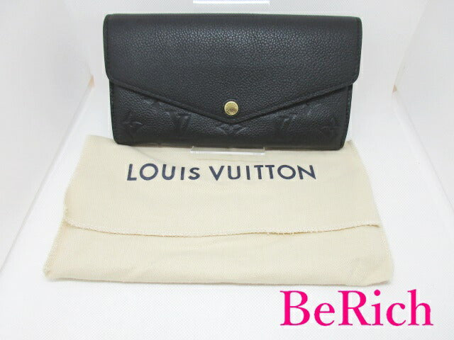 ルイ ヴィトン LOUIS VUITTON 長財布 モノグラム アンプラント ポルトフォイユ サラ トゥルトレール M61182 ノワール 黒 レザー ロゴ 二つ折り財布 ロング 【中古】【送料無料】 bs3222
