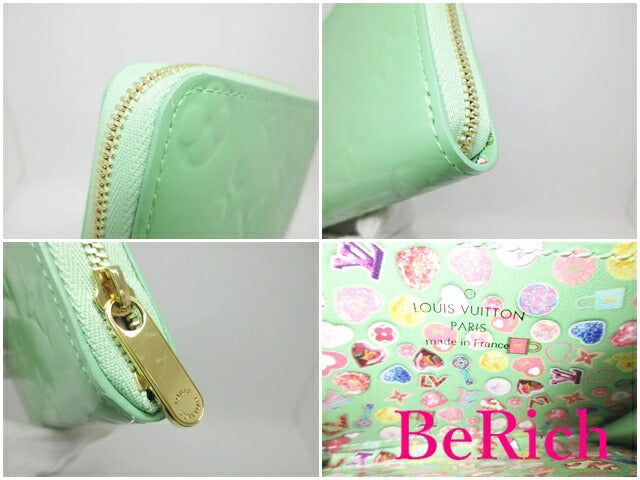 美品 ルイ ヴィトン LOUIS VUITTON モノグラム ヴェルニ ジッピー コイン パース M81892 黄緑 ライトグリーン Gummy Apple パテント レザー 小銭入れ カード ケース コンパクト ウォレット 【中古】【送料無料】 bs3232