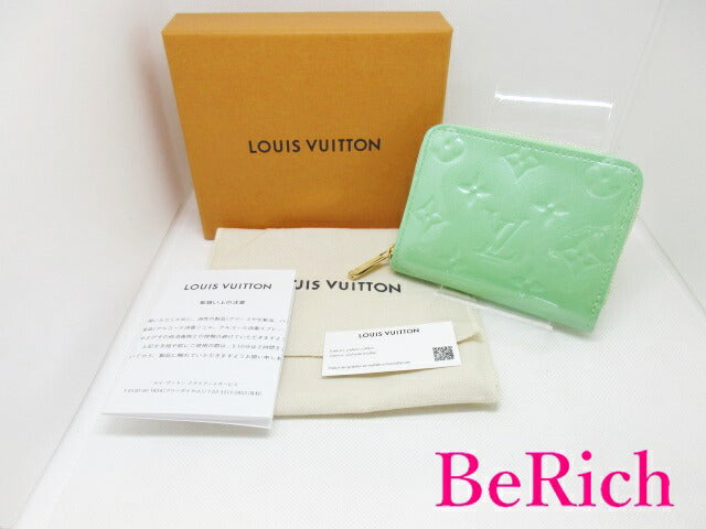 美品 ルイ ヴィトン LOUIS VUITTON モノグラム ヴェルニ ジッピー コイン パース M81892 黄緑 ライトグリーン Gummy Apple パテント レザー 小銭入れ カード ケース コンパクト ウォレット 【中古】【送料無料】 bs3232