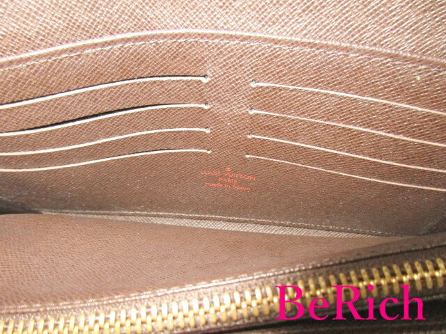 ルイ ヴィトン LOUIS VUITTON 長財布 ダミエ ポルト フォイユ システィナ N61747 エベヌ 茶 ブラウン 二つ折り財布 ロング ウォレット 【中古】【送料無料】 bs3267