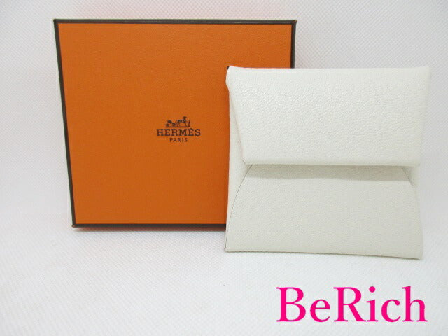 エルメス HERMES バスティア コインケース Z 刻印 白 ホワイト シェーブル レザー 財布 コンパクト ウォレット 【中古】【送料無料】 bs3291