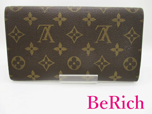 ルイ ヴィトン LOUIS VUITTON モノグラム ポルト トレゾール インターナショナル M61215 LV ロゴ 三つ折り 長財布 ロング ウォレット 【中古】【送料無料】bs3301