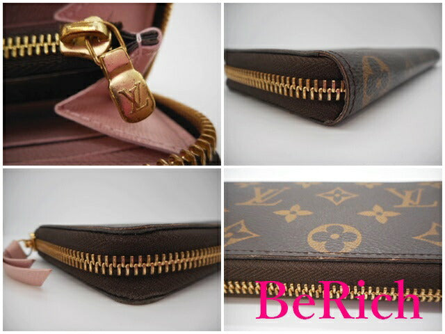 ルイ ヴィトン LOUIS VUITTON 財布 ラウンドファスナー 長財布 モノグラム ポルト フォイユ クレマンス M61298 ピンク ローズバレリーヌ PVC ロング ウォレット【中古】【送料無料】 bs3313