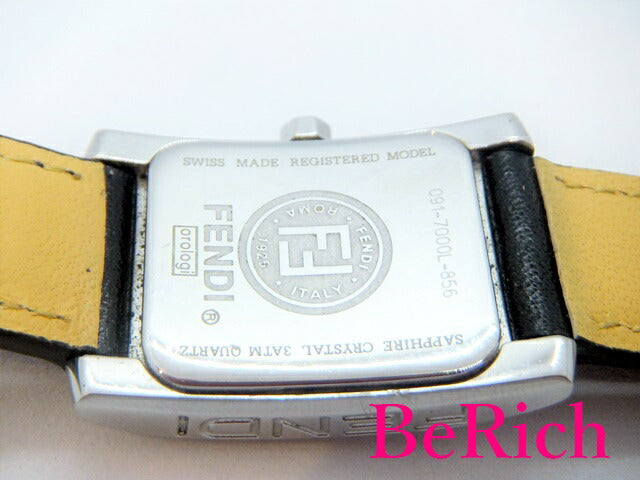 フェンディ FENDI 7000L クラシコ レディース 腕時計 ブラック 文字盤 SS レザー ブレス アナログ クォーツ QZ ウォッチ 【中古】【送料無料】 bt2281