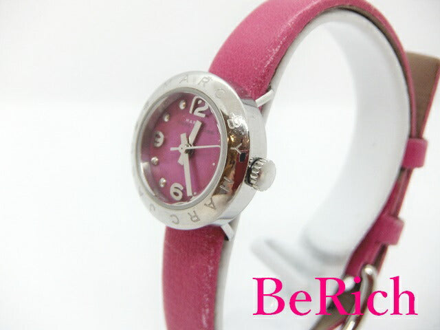 マーク バイ マークジェイコブス MARC BY MARC JACOBS レディース 腕時計 MBM1288 エイミー ディンキー ピンク 文字盤 SS レザー ブレス アナログ クォーツ QZ ウォッチ AMY DINKY 【中古】【送料無料】 bt2410