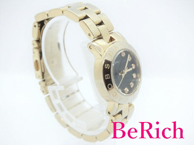 マーク バイ マークジェイコブス MARC BY MARC JACOBS レディース 腕時計 MBM1336 黒 ブラック 文字盤 GP ゴールド アナログ クォーツ QZ ウォッチ 【中古】【送料無料】 bt2411