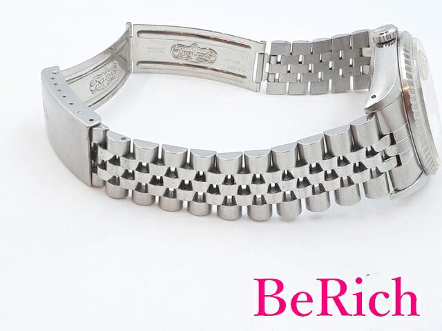OH済 ロレックス ROLEX デイトジャスト 16220 X番 自動巻き メンズ 腕時計 シルバー 文字盤 SS ブレス オートマ AT アナログ ウォッチ DATE JUST 【中古】【送料無料】 bt2656