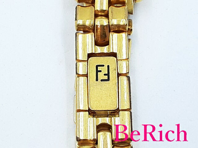 フェンディ FENDI レディース 腕時計 850L 黒 ブラック ゴールド 文字盤 SS GP チェンジベゼル アナログ クォーツ QZ ウォッチ 【中古】【送料無料】 bt2665