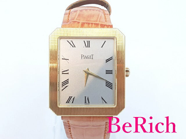 ピアジェ PIAGET プロトコール メンズ 腕時計 シルバー 文字盤 YG レザー ブレス 手巻き アナログ ウォッチ PROTOCOL 【中古】【送料無料】 bt2668