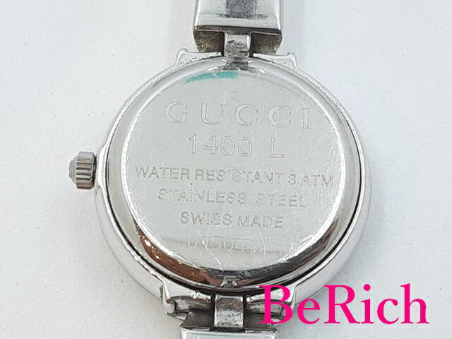 グッチ GUCCI バングル ウォッチ 1400L レディース 腕時計 ラウンド シルバー 文字盤 SS ブレス アナログ クォーツ QZ 【中古】【送料無料】 bt2678