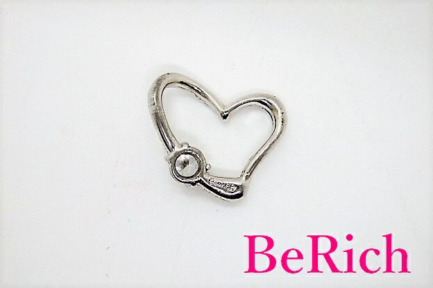 シルバー ジルコニア 付 ハート モチーフ ネックレス トップ ヘッド SILVER CZ アクセサリー 【中古】【送料無料】 dgs1105