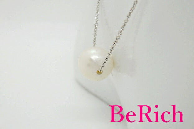 フェイク パール 真珠 付 デザイン ネックレス ペンダント シルバー 925 SILVER ジュエリー アクセサリー パーティ フォーマル 【中古】【送料無料】dgs1228