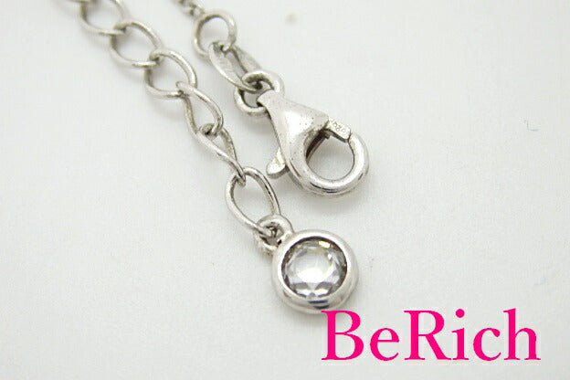 SV 925 ジルコニア 付 花 フラワー モチーフ デザイン ネックレス ペンダント シルバー SILVER ジュエリー アクセサリー 【中古】【送料無料】dgs1562