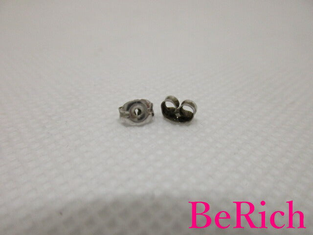 SV 925 シルバー 黒色玉 11mm 珠 デザイン スタッド ピアス SILVER 丸玉 ジュエリー アクセサリー 【中古】【送料無料】dgs2151