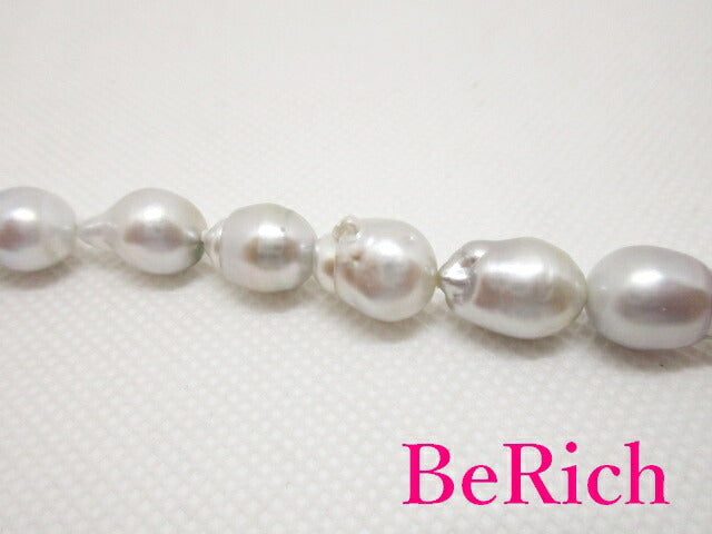 バロック パール 真珠 デザイン ネックレス ペンダント シルバー SILVER 宝石 ジュエリー アクセサリー パーティ フォーマル 【中古】【送料無料】dgs2431