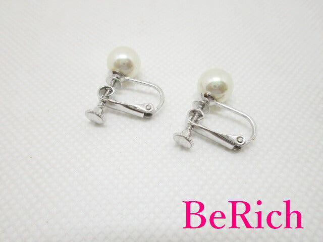 真珠 パール 7mm 珠 ネックレス イヤリング 2点 セット シルバー SILVER SV 宝石 ジュエリー アクセサリー パーティ フォーマル 【中古】【送料無料】dgs2701