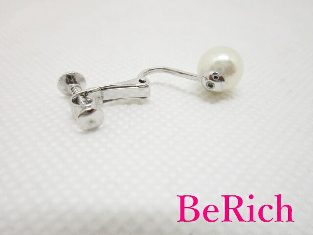 真珠 パール 7mm 珠 ネックレス イヤリング 2点 セット シルバー SILVER SV 宝石 ジュエリー アクセサリー パーティ フォーマル 【中古】【送料無料】dgs2701