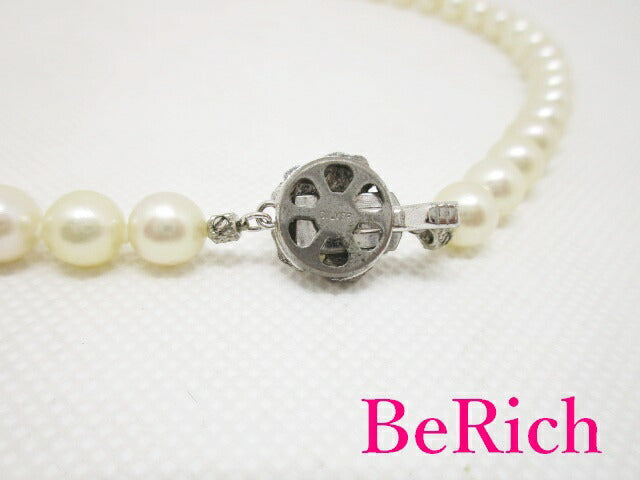 パール 真珠 7 - 8mm 珠 デザイン ネックレス ペンダント SILVER SV シルバー 宝石 ジュエリー アクセサリー パーティ フォーマル 【中古】【送料無料】dgs2482