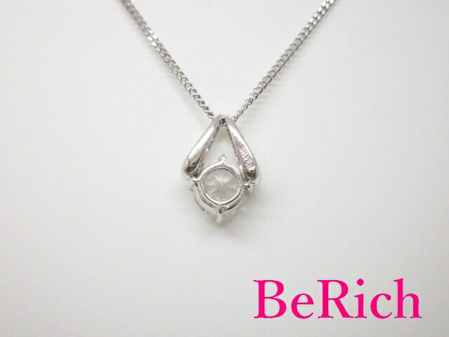 シルバー キュービック ジルコニア 付 一粒 デザイン プチ ネックレス ペンダント SILVER CZ ジュエリー アクセサリー 【中古】【送料無料】dgs2641
