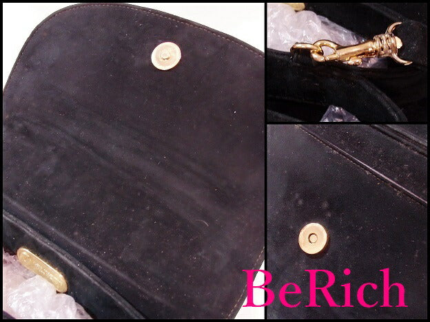 マリオ バレンチノ Mario Valentino 2way ショルダーバッグ ポシェット ハンドバッグ グリーン スエード ロゴ 肩掛け 斜め掛け 鞄 【中古】【送料無料】 h1931