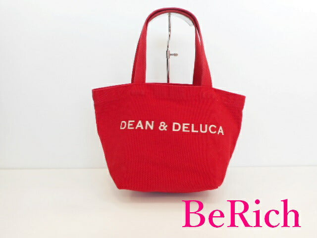 ディーン アンド デルーカ DEAN & DELUCA 5周年 記念 トートバッグ ランチ トート 赤 レッド キャンバス ロゴ ハンドバッグ ショルダーバッグ 鞄 【中古】【送料無料】 h934
