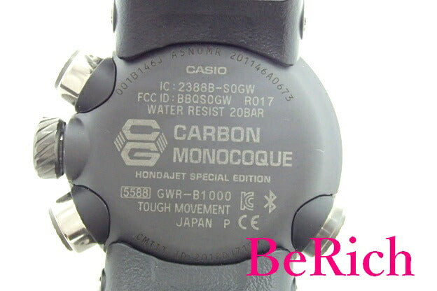 美品 カシオ CASIO G-SHOCK グラビティ マスター メンズ 腕時計 GWR-B1000HJ-1AJR ブラック 黒 文字盤 カーボン 樹脂 ブレス ソーラー クォーツ QZ ウォッチ 【中古】【送料無料】ht4044