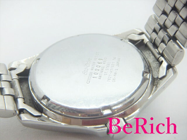 シチズン CITIZEN フォルマ FORMA メンズ 腕時計 7821-H11321 白 ホワイト 文字盤 SS シルバー ソーラー デイト クォーツ QZ ウォッチ 【中古】【送料無料】 ht4054