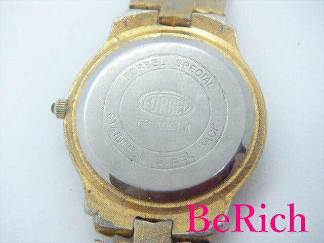 フォーベル FORBEL メンズ 腕時計 FB-1051M シェル 文字盤 SS ゴールド パール & ダイヤモンド アナログ クォーツ QZ ウォッチ【中古】【送料無料】 ht4112
