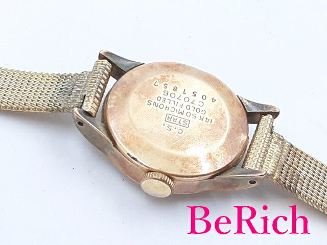 シチズン CITIZEN キャロル 手巻き レディース 腕時計 14K GF シルバー 文字盤 SS ブレス ヴィンテージ アンティーク ウォッチ Carol PARA SHOCK 【中古】【送料無料】 ht4409