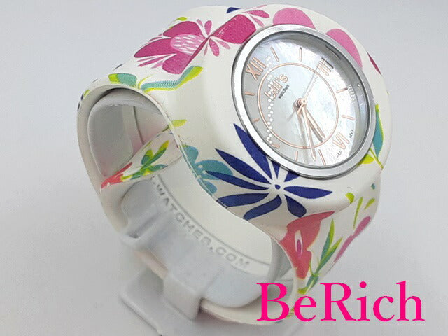美品 ビルズ ウォッチ bill's watchs クラシック レディース 腕時計 WP05 シェル 文字盤 SS ラバー ブレス ロゴ 着せ替え アナログ クォーツ QZ ウォッチ 【中古】【送料無料】 ht4527