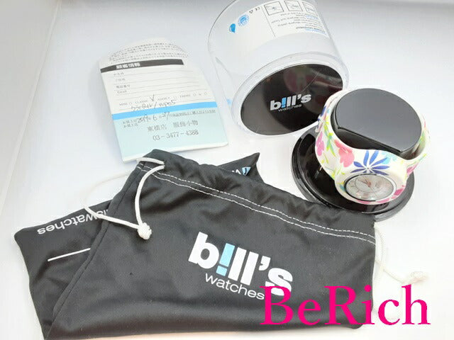 美品 ビルズ ウォッチ bill's watchs クラシック レディース 腕時計 WP05 シェル 文字盤 SS ラバー ブレス ロゴ 着せ替え アナログ クォーツ QZ ウォッチ 【中古】【送料無料】 ht4527