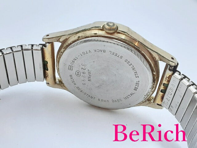 シチズン CITIZEN クラブ・ラ・メール メンズ 腕時計 デイト 5710-F701060 シルバー 文字盤 SS ブレス アナログ クォーツ QZ ウォッチ CLUB LA MER 【中古】【送料無料】 ht4567