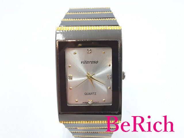 ヴィタロッソ vitaroso メンズ 腕時計 スクエア シルバー 文字盤 SS