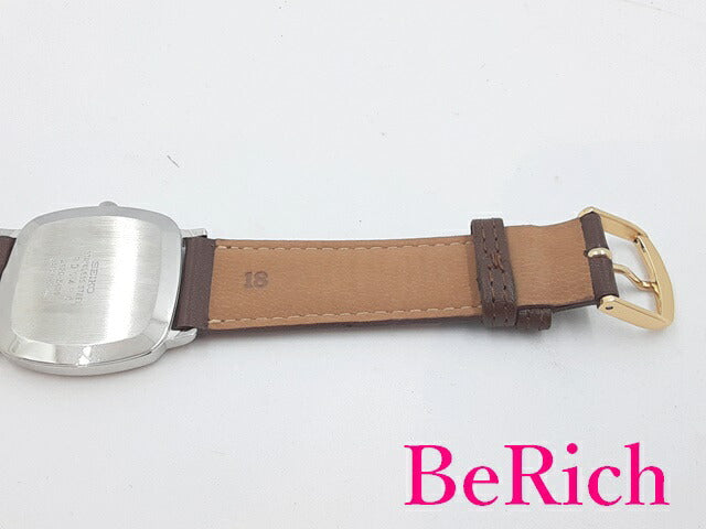 セイコー SEIKO シャリオ メンズ 腕時計 2620-5430 シルバー 文字盤 SS レザー ブレス ロゴ アナログ クォーツ QZ ウォッチ 【中古】【送料無料】 ht4689