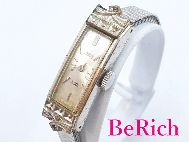 シチズン CITIZEN ドレッシー 手巻き レディース 腕時計 E4703 シルバー 文字盤 SS WGP ブレス レクタンギュラー ヴィンテージ アンティーク ウォッチ Dressy 【中古】【送料無料】 ht4713