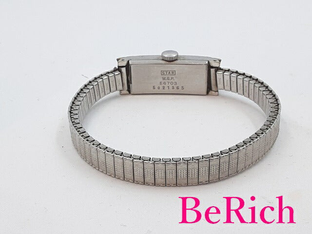 シチズン CITIZEN ドレッシー 手巻き レディース 腕時計 E4703 シルバー 文字盤 SS WGP ブレス レクタンギュラー ヴィンテージ アンティーク ウォッチ Dressy 【中古】【送料無料】 ht4713