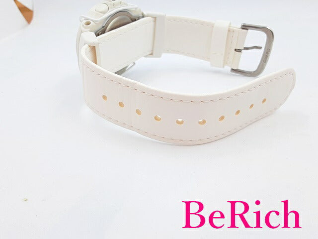 カシオ CASIO G-SHOCK Baby-G 腕時計 BGM-100 白 ホワイト 文字盤 SS 樹脂 レザー ブレス ロゴ デジタル クォーツ QZ ウォッチ ベイビージー 【中古】【送料無料】ht4719