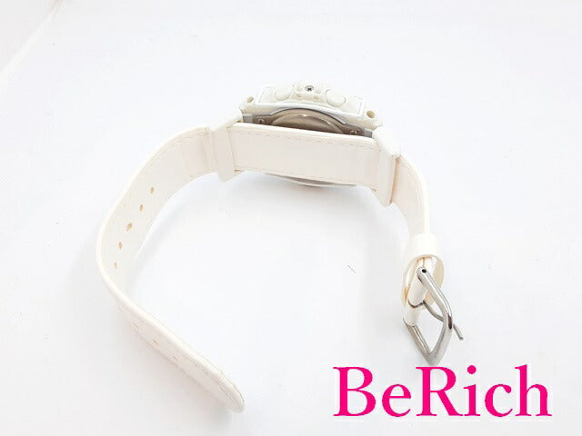 カシオ CASIO G-SHOCK Baby-G 腕時計 BGM-100 白 ホワイト 文字盤 SS 樹脂 レザー ブレス ロゴ デジタル クォーツ QZ ウォッチ ベイビージー 【中古】【送料無料】ht4719