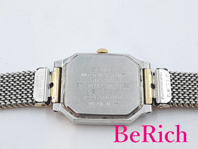 セイコー SEIKO レディース 腕時計 1221-5060 グレー 文字盤 SS GP ブレス アナログ クォーツ ウォッチ 【中古】【送料無料】 ht4745