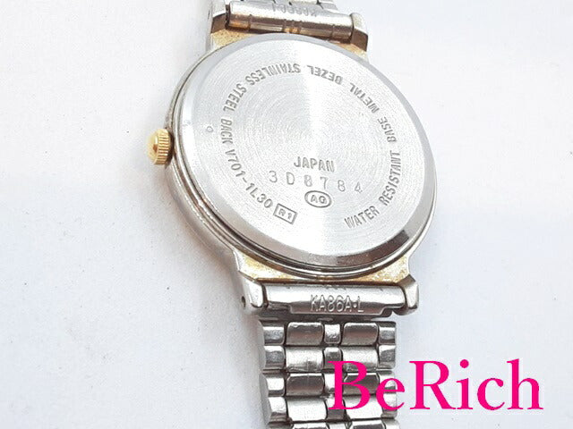 セイコー SEIKO アルバ ALBA レディース 腕時計 V701-1L30 アイボリー 文字盤 SS ブレス クォーツ QZ ウォッチ 【中古】【送料無料】 ht4766