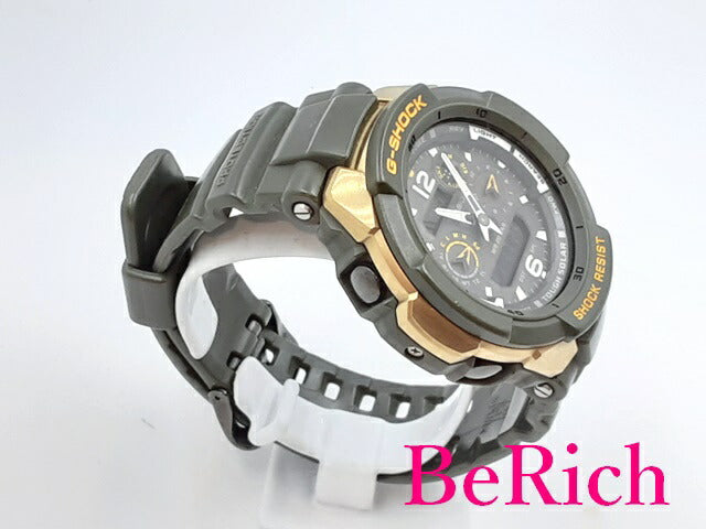 カシオ CASIO G-SHOCK スカイコックピット メンズ 腕時計 G-1250G 黒 ブラック 文字盤 樹脂 ブレス タフ ソーラー アナデジ ウォッチ SKY COCKPIT 【中古】【送料無料】ht4771