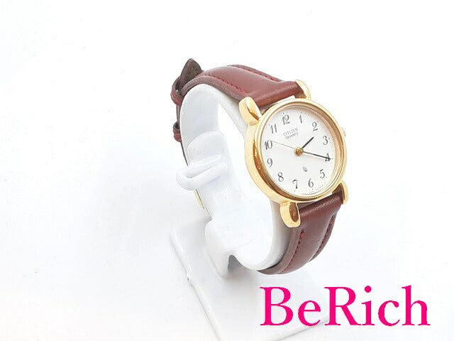 シチズン CITIZEN レディース 腕時計 2931-292553 白 ホワイト 文字盤 SS レザー ブレス アナログ クォーツ QZ ウォッチ 【中古】【送料無料】 ht4821