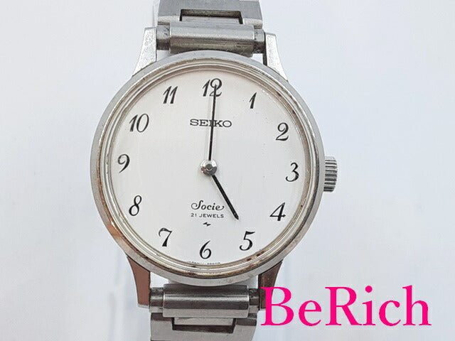 セイコー SEIKO ソシエ 手巻き レディース 腕時計 11-0870 白 ホワイト 文字盤 SS ブレス アナログ ウォッチ Socie 【中古】【送料無料】 ht4827