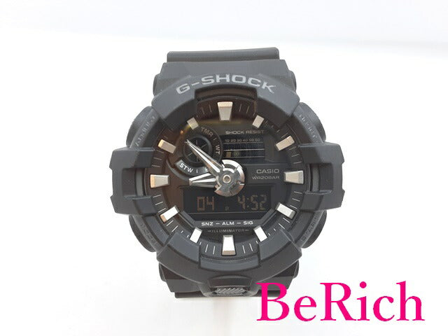 カシオ CASIO G-SHOCK GA-700 メンズ 腕時計 黒 ブラック 文字盤 ウレタン 樹脂 アナログ デジタル アナデジ クォーツ QZ ウォッチ Gショック 【中古】【送料無料】 ht4906