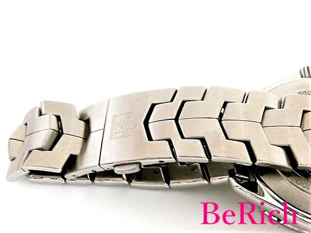 美品 タグホイヤー リンク WAT201A.BA0951 メンズ 腕時計 GMT キャリバー7 デイト 100m防水 自動巻き AT ブラック文字盤 SS TAGHEUER 【中古】【送料無料】 mk2288