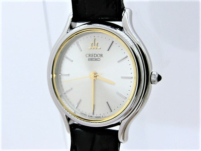 セイコー クレドール SEIKO CREDOR 4J81-0A40 レディース 腕時計 シルバー 文字盤 SS レザー ブレス クォーツ QZ アナログ ウォッチ 【中古】【送料無料】 sb584