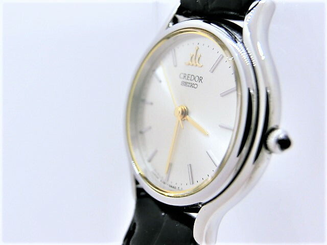 セイコー クレドール SEIKO CREDOR 4J81-0A40 レディース 腕時計 シルバー 文字盤 SS レザー ブレス クォーツ QZ アナログ ウォッチ 【中古】【送料無料】 sb584